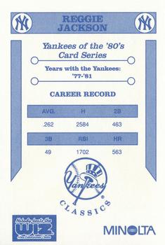 1992 The Wiz New York Yankees of the 80s #NNO Reggie Jackson Back