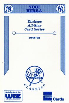 1992 The Wiz New York Yankees All-Stars #NNO Yogi Berra Back