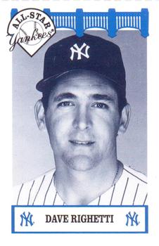 1992 The Wiz New York Yankees All-Stars #NNO Dave Righetti Front