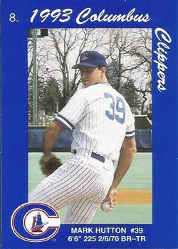 1993 Columbus Clippers Police #8 Mark Hutton Front