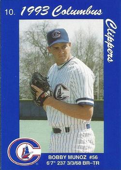 1993 Columbus Clippers Police #10 Bobby Munoz Front