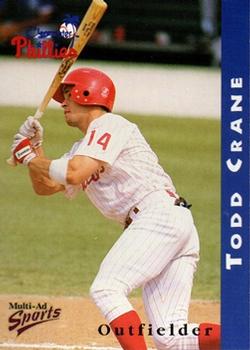 1998 Multi-Ad Clearwater Phillies #5 Todd Crane Front
