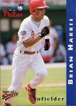 1998 Multi-Ad Clearwater Phillies #8 Brian Harris Front