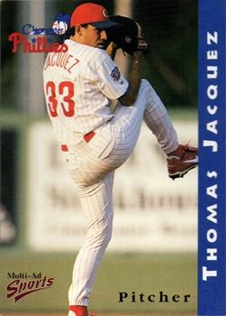 1998 Multi-Ad Clearwater Phillies #9 Thomas Jacquez Front