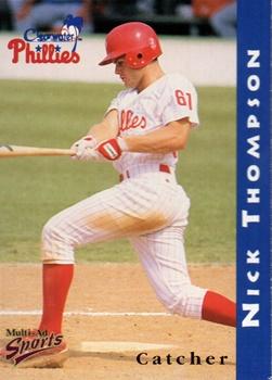1998 Multi-Ad Clearwater Phillies #22 Nick Thompson Front
