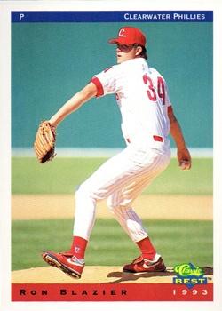 1993 Classic Best Clearwater Phillies #3 Ron Blazier Front