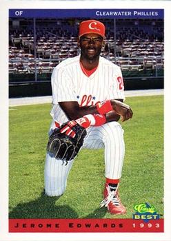 1993 Classic Best Clearwater Phillies #7 Jerome Edwards Front