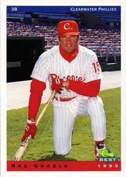 1993 Classic Best Clearwater Phillies #12 Rob Grable Front