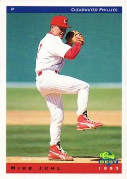 1993 Classic Best Clearwater Phillies #16 Mike Juhl Front