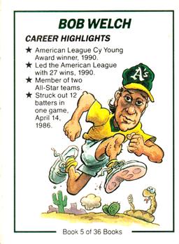 1991 Line Drive Collect-a-Books #5 Bob Welch Back