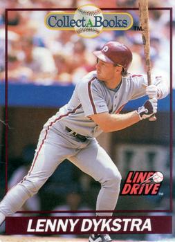 1991 Line Drive Collect-a-Books #8 Lenny Dykstra Front