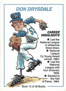 1991 Line Drive Collect-a-Books #10 Don Drysdale Back