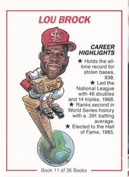1991 Line Drive Collect-a-Books #11 Lou Brock Back