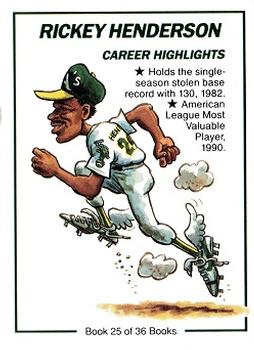 1991 Line Drive Collect-a-Books #25 Rickey Henderson Back
