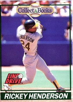 1991 Line Drive Collect-a-Books #25 Rickey Henderson Front
