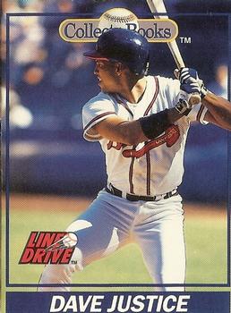 1991 Line Drive Collect-a-Books #33 Dave Justice Front