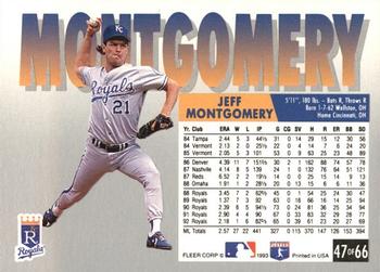 1993 Fleer Fruit of the Loom #47 Jeff Montgomery Back