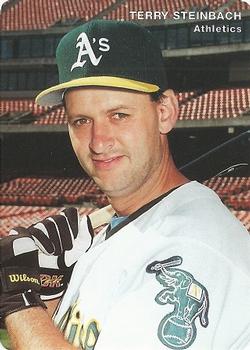 1995 Mother's Cookies Oakland Athletics #3 Terry Steinbach Front
