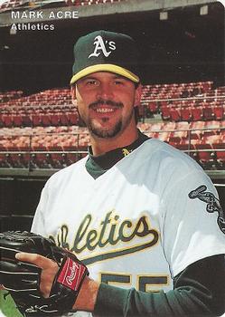 1995 Mother's Cookies Oakland Athletics #26 Mark Acre Front
