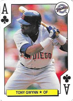 1991 U.S. Playing Card Co. Major League All-Stars Playing Cards - All-Stars Silver #A♣ Tony Gwynn Front
