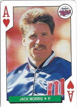 1991 U.S. Playing Card Co. Major League All-Stars Playing Cards - All-Stars Silver #A♥ Jack Morris Front