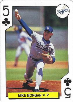 1991 U.S. Playing Card Co. Major League All-Stars Playing Cards - All-Stars Silver #5♣ Mike Morgan Front