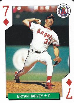 1991 U.S. Playing Card Co. Major League All-Stars Playing Cards - All-Stars Silver #7♦ Bryan Harvey Front
