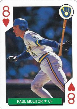 1991 U.S. Playing Card Co. Major League All-Stars Playing Cards - All-Stars Silver #8♥ Paul Molitor Front