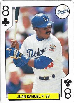 1991 U.S. Playing Card Co. Major League All-Stars Playing Cards - All-Stars Silver #8♣ Juan Samuel Front
