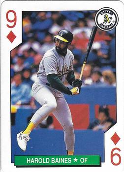 1991 U.S. Playing Card Co. Major League All-Stars Playing Cards - All-Stars Silver #9♦ Harold Baines Front