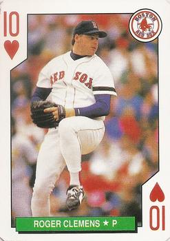 1991 U.S. Playing Card Co. Major League All-Stars Playing Cards - All-Stars Silver #10♥ Roger Clemens Front