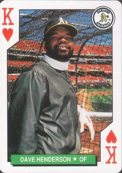 1991 U.S. Playing Card Co. Major League All-Stars Playing Cards - All-Stars Silver #K♥ Dave Henderson Front