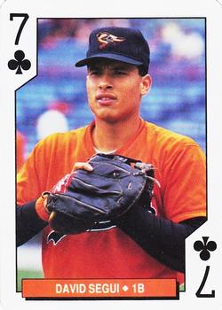 1994 Bicycle Baltimore Orioles Playing Cards #7♣ David Segui Front