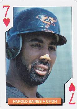 1994 Bicycle Baltimore Orioles Playing Cards #7♥ Harold Baines Front