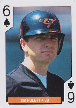 1994 Bicycle Baltimore Orioles Playing Cards #6♠ Tim Hulett Front