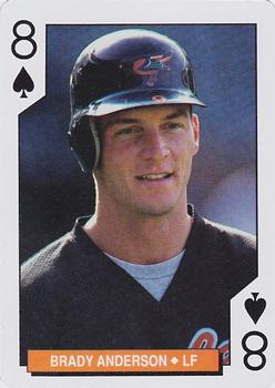 1994 Bicycle Baltimore Orioles Playing Cards #8♠ Brady Anderson Front