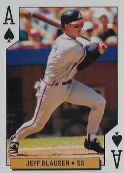 1994 Bicycle Atlanta Braves Playing Cards #A♠ Jeff Blauser Front