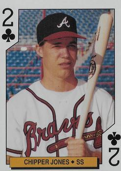 1994 Bicycle Atlanta Braves Playing Cards #2♣ Chipper Jones Front