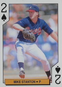 1994 Bicycle Atlanta Braves Playing Cards #2♠ Mike Stanton Front