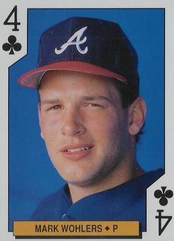 1994 Bicycle Atlanta Braves Playing Cards #4♣ Mark Wohlers Front