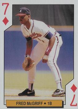 1994 Bicycle Atlanta Braves Playing Cards #7♦ Fred McGriff Front