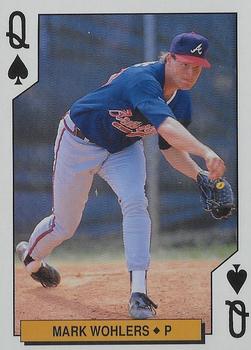 1994 Bicycle Atlanta Braves Playing Cards #Q♠ Mark Wohlers Front