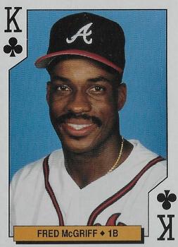 1994 Bicycle Atlanta Braves Playing Cards #K♣ Fred McGriff Front