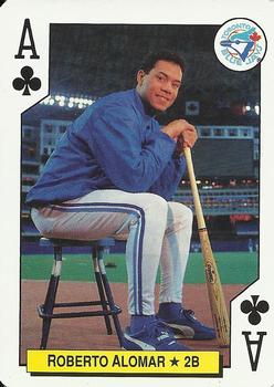 1992 Bicycle All-Stars Playing Cards #A♣ Roberto Alomar Front