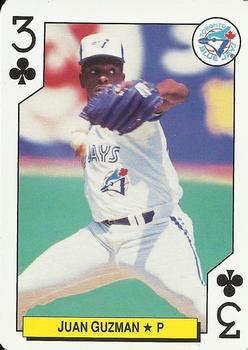 1992 Bicycle All-Stars Playing Cards #3♣ Juan Guzman Front