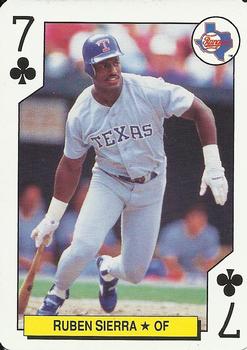 1992 Bicycle All-Stars Playing Cards #7♣ Ruben Sierra Front