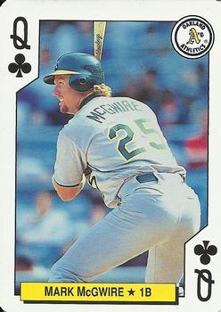 1992 Bicycle All-Stars Playing Cards #Q♣ Mark McGwire Front