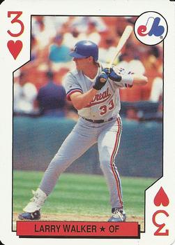 1992 Bicycle All-Stars Playing Cards #3♥ Larry Walker Front