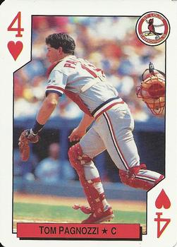 1992 Bicycle All-Stars Playing Cards #4♥ Tom Pagnozzi Front