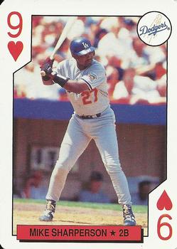 1992 Bicycle All-Stars Playing Cards #9♥ Mike Sharperson Front